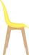 vidaXL Krzesła stołowe, 6 szt., żółte, plastik 4