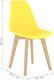 vidaXL Krzesła stołowe, 6 szt., żółte, plastik 7