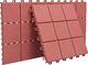 vidaXL Płytki tarasowe, 10 szt., czerwone, 30,5x30,5 cm, plastikowe 2