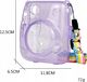 Pokrowiec LoveInstant Futerał Etui Pokrowiec Do Fujifilm Instax Mini 11 Fioletowy Brokat Przezroczysty 2