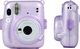 Pokrowiec LoveInstant Futerał Etui Pokrowiec Do Fujifilm Instax Mini 11 Fioletowy Brokat Przezroczysty 4