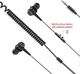Słuchawki Avantree Avantree In Ear Słuchawki TV Długi kabel, długie słuchawki z mikrofonem i 3,5-metrowym przedłużaczem do PC, Metalowe słuchawki douszne Stereo Zatyczki do uszu ze spiralnym kablem - HF027 2