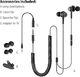 Słuchawki Avantree Avantree In Ear Słuchawki TV Długi kabel, długie słuchawki z mikrofonem i 3,5-metrowym przedłużaczem do PC, Metalowe słuchawki douszne Stereo Zatyczki do uszu ze spiralnym kablem - HF027 6