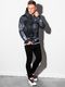 Ombre Bluza męska z kapturem Tie-Dye B1070 - czarna M 1