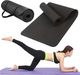Hurtel Mata gimnastyczna do ćwiczeń 181 cm x 63 cm x 1 cm joga pilates czarny uniwersalny 1