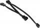 Phobya 4-pin - 4-pin x3, 0.4m, Czarny (81123) 1