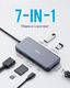 HUB USB Anker Anker USB C Hub, adapter 7 w 1 PowerExpand + z 4K HDMI, zasilanie 60 W, 1 GBPS Ethernet, 2 porty USB 3.0 i czytnik kart pamięci SD / mircoSD, do MacBook Pro 2016/2017/2018, Chromebook, XPS 1