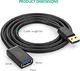 Kabel USB Ugreen Przedłużacz kabla USB UGREEN Przedłużacz USB 3.0 Kabel męski na żeński do czytnika kart, klawiatury, drukarki, skanera, aparatu Pozłacane styki (1m) 7