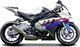 Bauer Maisto BMW S1000 RR: wierny model motocykla 1:12, z ruchomą podstawą, zawieszeniem i swobodnie toczącymi się kołami, 17 cm, biało-niebieski (531191) 4