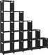 vidaXL Regał z 15 przegrodami, czarny, 103x30x175,5 cm, tkanina 3