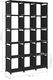 vidaXL Regał z 15 przegrodami, czarny, 103x30x175,5 cm, tkanina 7