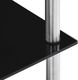 vidaXL 6-poziomowy regał, czarny, 40x40x160 cm, szkło hartowane 4