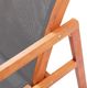 vidaXL Krzesło ogrodowe z podnóżkiem, szare, eukaliptus i textilene 5