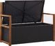 vidaXL Ławka ze schowkiem, 110 cm, rattan PE i drewno akacjowe, czarna 5