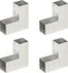 vidaXL Łączniki w kształcie L, 4 szt., galwanizowany metal, 71x71 mm 1