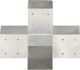 vidaXL Łącznik do słupków w kształcie X, galwanizowany metal, 91x91 mm 3