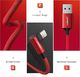 Kabel USB Ugreen Kabel UGREEN USB na Lightning 90 stopni z nylonowym oplotem z certyfikatem MFi, kompatybilny z iPhone SE 2020, 11, X, XR, XS, 8, 7, 6, iPad, etui ładujące Airpods (2M, czerwony) 5