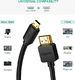 Kabel Ugreen HDMI Micro - HDMI Micro 1m czarny (30148) 5