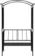 vidaXL Pergola ogrodowa z ławką, czarna, 114x45x205 cm, żelazna 1