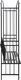 vidaXL Pergola ogrodowa z ławką, czarna, 114x45x205 cm, żelazna 2