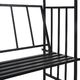 vidaXL Pergola ogrodowa z ławką, czarna, 114x45x205 cm, żelazna 5