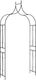 vidaXL Pergola ogrodowa, czarna, 120x38x258 cm, żelazna 1