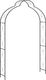 vidaXL Pergola ogrodowa, czarna, 150x34x240 cm, żelazna 1