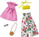 Barbie Barbie GHX64 Fashions 2-pak fasonów, dwa stroje dla lalek, ubrania i akcesoria oraz spodnie w tropikalne kwiatki 1