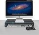 VAYDEER Vaydeer USB 3.0 Hub Monitor Stand Aluminiowy metalowy monitor Riser Obsługuje przesyłanie danych i ładowanie, organizer na biurko na klawiaturę i mysz do 32 cali na laptopa, komputer, MacBook 1