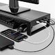 VAYDEER Vaydeer USB 3.0 Hub Monitor Stand Aluminiowy metalowy monitor Riser Obsługuje przesyłanie danych i ładowanie, organizer na biurko na klawiaturę i mysz do 32 cali na laptopa, komputer, MacBook 3