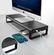VAYDEER Podstawa monitora Vaydeer z koncentratorem USB 3.0 i szybkim ładowaniem komputera Podstawka pod komputer iMac Podstawka do MacBooka na monitor 27 lub 33 kg - schowek na klawiaturę i mysz Magic - czarna 1