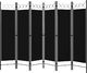 vidaXL Parawan 6-panelowy, czarny, 240 x 180 cm 2