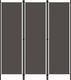 vidaXL Parawan 3-panelowy, antracytowy, 150 x 180 cm 1