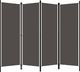 vidaXL Parawan 4-panelowy, antracytowy, 200 x 180 cm 1