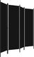 vidaXL Parawan 4-panelowy, czarny, 200 x 180 cm 2
