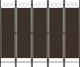 vidaXL Parawan 5-panelowy, brązowy, 200 x 180 cm 1
