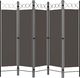 vidaXL Parawan 5-panelowy, antracytowy, 200 x 180 cm 2