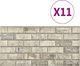 vidaXL Panele ścienne 3D, wzór piaskowej cegły, 11 szt., EPS 2