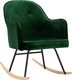vidaXL Fotel bujany, ciemnozielony, tapicerowany aksamitem 2