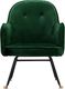vidaXL Fotel bujany, ciemnozielony, tapicerowany aksamitem 4