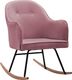 vidaXL Fotel bujany, różowy, tapicerowany aksamitem 2