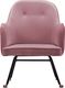 vidaXL Fotel bujany, różowy, tapicerowany aksamitem 4