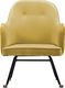 vidaXL Fotel bujany, musztardowy, tapicerowany aksamitem 4