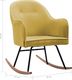 vidaXL Fotel bujany, musztardowy, tapicerowany aksamitem 8