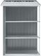vidaXL Szopa ogrodowa z regałem żelazna szara 205x130x183 cm (47103) 4