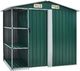 vidaXL Szopa ogrodowa z regałem żelazna zielona 205x130x183 cm (47104) 1