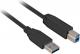 Kabel USB Sharkoon USB-A - USB-B 3 m Czarny (4044951015658) 1