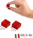 Simba Simba 104114111 Blox, czerwone klocki Made in Italy, 4 szt., w tym do przechowywania, najwyższa jakość iw 100% kompatybilne ze znanymi elementami do zabawy 3
