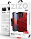 Zizo Bolt Cover - Pancerne etui iPhone 12 Mini ze szkłem 9H na ekran + podstawka uchwyt do paska (czerwony/czarny) 7