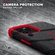 Zizo Bolt Cover - Pancerne etui iPhone 12 / iPhone 12 Pro ze szkłem 9H na ekran + podstawka uchwyt do paska (czarny/czerowny) 8